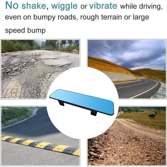 Anti Glare Car Interior Rear View Mirror Clip-on Wide Angle Panoramic Rearview - Picture 4 of 8
